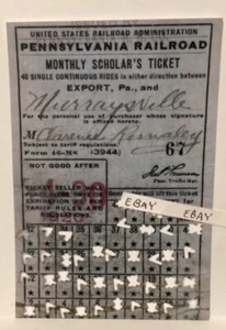 1920 EXPORT TO MURRYSVILLE PA PRR TURTLE CREEK RAILROAD RARE TICKET NEW POSTCARD - Picture 1 of 1