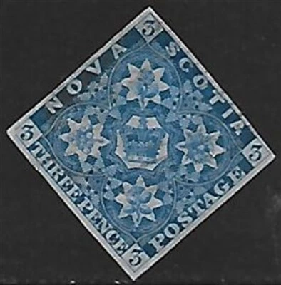 Nova Scotia stamps 1851 SG 3 UNG VF - Image 1 of 2