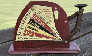 Brower Mfg. Co. JIFFY WAY, Quincy, IL, rustikale Vintage Blech Geflügel Eier Waage - Bild 1 von 5