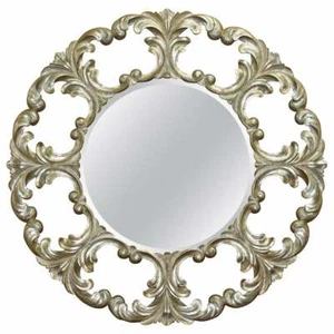1 OF 2 RRP £2850 CHRISTOPHER GUY GOLD & SILVER LEAF GILT WOOD WALL MIRRORS - Picture 1 of 12