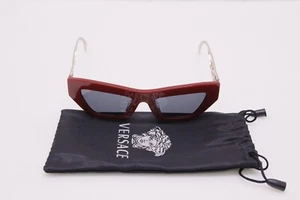 Versace Sunglasses MOD 4432-U 5388/87 Vibrant Red w/ Gold Logo Arms - Picture 1 of 11