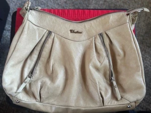VALENTINA SHOULDER BAG BEIGE PREOWNED - Picture 1 of 16