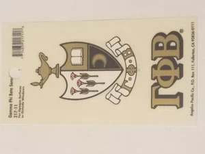 GAMMA PHI BETA Sticker of Crest and Letters for Outside Glass, Car, Tablet - Picture 1 of 2