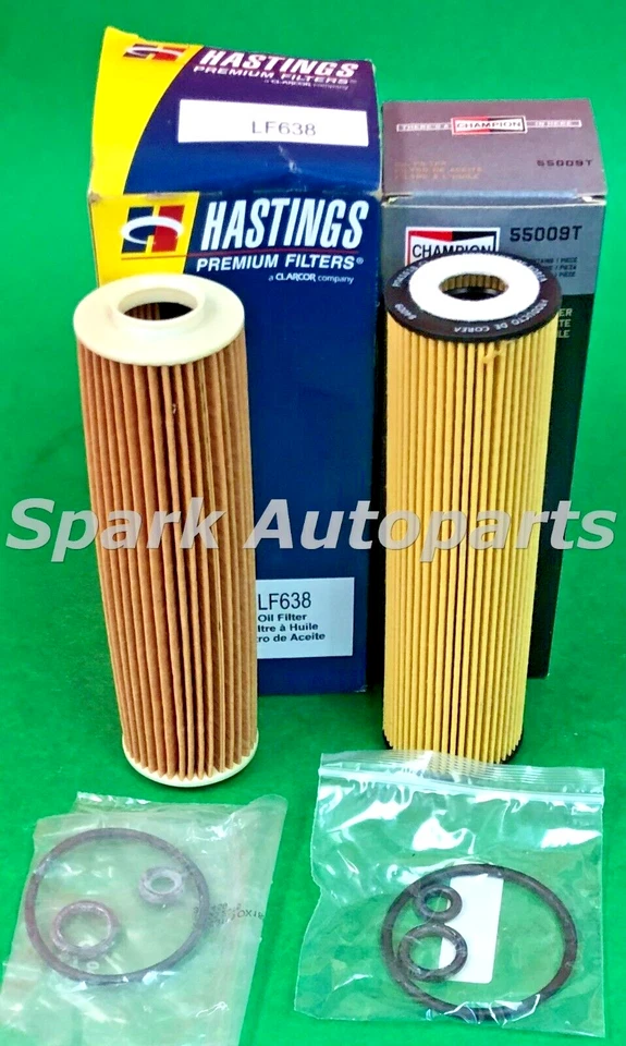 New Lot of 2 Engine Oil Filter HASTINGS LF638 CHAMPION 55009T For Mercedes-Benz Foto 1 de 3