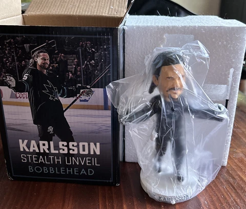 NHL San Jose Sharks Erik Karlsson Stealth Unveil Bobblehead. New!!! Cover