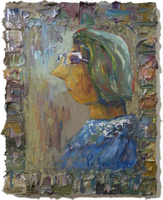 OIL PAINTING█UNIQUE EXPRESSIONISt ART█SIGNED ORIGINAL █PORTRAIT WOMAN FEMALE POP - Image 1 of 4