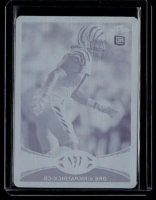 2012 Topps Chrome Cyan Printing Plate Dre Kirkpatrick RC 1/1 Cincinnati Bengals - Image 1 of 2