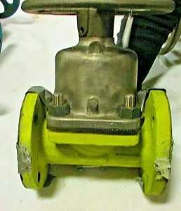 Lined Diaphragm Valve Straight-Way Body DIAFLO 2-1/2" Flanged WCB Body SS Bonnet - Picture 1 of 12