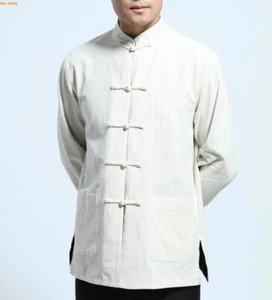 Camisa Para Hombre Ligera Transpirable Tradicional Kung Fu Estilo Chino Prendas para el torso Retro - Imagen 1 de 14