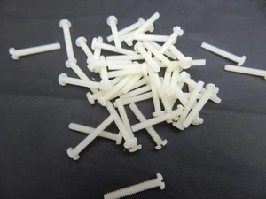 6-32 X 1" PAN HEAD NYLON PLASTIC SCREW SLOTTED DRIVE BUTTON HEAD - LOT OF 50 PCS - Picture 1 of 2