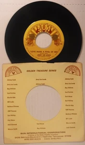 JERRY LEE LEWIS / LOVE MADE A FOOL OF ME +1 / 7 INCH 45 RPM / SUN INT’L. 46 - Picture 1 of 2