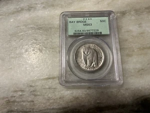 1936 Bay Bridge Silver Commemorative Half Dollar MS63 - Picture 1 of 2