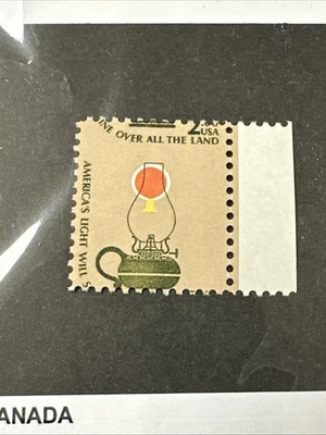 U.S. 2C America’s Light Will Shine Stamp - Printing Error/Off Register - Mint NH - Image 1 of 2