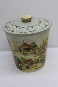Vintage 50er Jahre Englischer Tee Keks Bonboniere Dose Deko - Bild 1 von 5