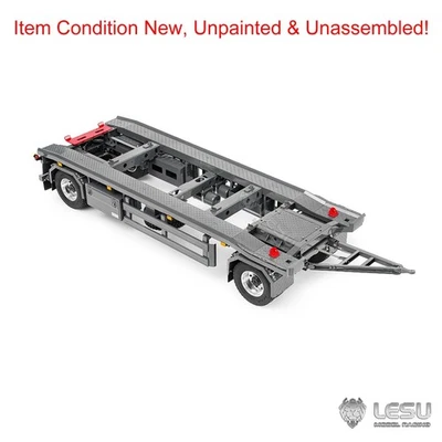 1/14 RC Metal Trailer A0065 KIT for LESU Hydraulic Roll on off Dumper Tipper DIY - Image 1 of 4