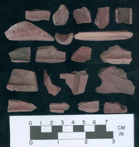 20 High Plains South Dakota Catlinite bearbeitete beschädigte Stücke" #3-X Loitwood - Bild 1 von 1