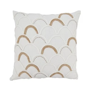 Shoreline Serenity Scallop Design Throw Pillow - Picture 1 of 3