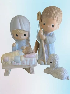 Precious Moments Nativity Set #111333 1987 Boxed Taiwan Porcelain - Picture 1 of 21