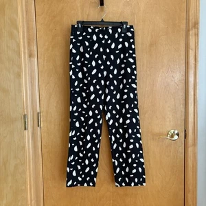 Reformation Marlon Pants Dalmation Splotch Straight Leg Cropped SZ 4 - Picture 1 of 11