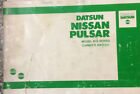 Datsun Nissan Pulsar.  Model N10 Series Owner's Manual 1981