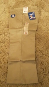 DICKIES Girl's Junior Khaki School Uniform Capri Sz 7 Boot Cut 31" x 22" - Picture 1 of 10