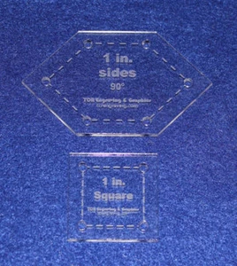 Patchwork of the Crosses 1" -2 pc set Templates Acrylic 1/8" Quilting/Sewing - Picture 1 of 2