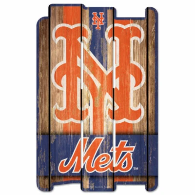 New York Mets MLB 17" x 11" Wood Decorative Indoor Sign Wincraft Brand New - Image 1 of 2