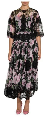 Nuevo con etiquetas Vestido Dolce & Gabbana Estampado Floral Encaje 44- NUEVO CON ETIQUETAS $$6500 Foto 1 de 4