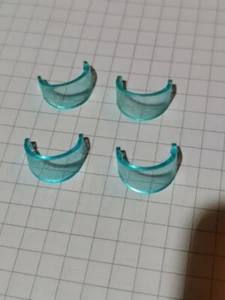 4x LEGO 2447 Visier Für Helm Zubehör Minifigur In Transparent Hell Blau - Bild 1 von 1