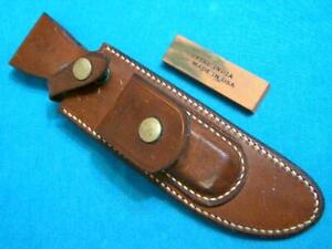 VINTAGE #1-7 SHEATH FINE INDIA STONE 4 COMBAT FIGHTING HUNT SURVIVAL BOWIE KNIFE