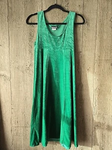 RARE American Girl Green Velvet Sleeveless Dress - Girls M - Picture 1 of 8