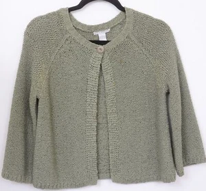 Tweeds Women's Open Cardigan Sweater 3/4 Sleeve Cropped Shrug Business  - Picture 1 of 7