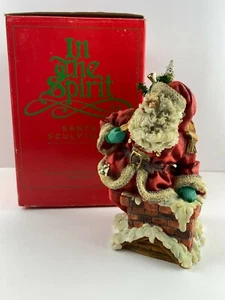 Abt. 56 Im Geist Weihnachtsmann Skulptur 4795-3 Weihnachtsmann Kamin Geschenkliste, 8 Zoll - Bild 1 von 10