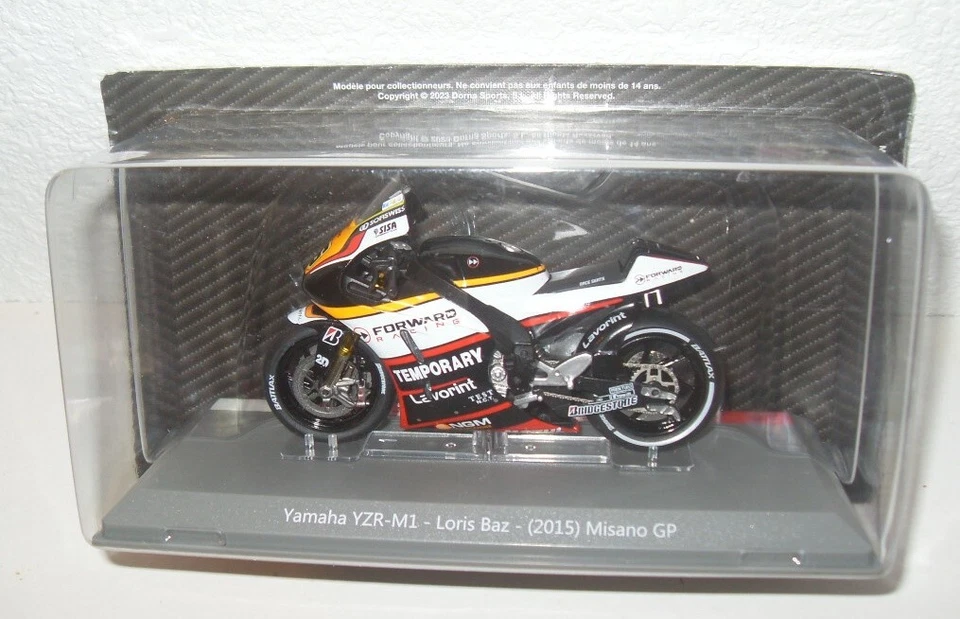 LORIS BAZ (2015) YAMAHA YZR M1 MISANO GP SCALE 1/18 MOTO GP ALTAYA MODEL - Image 1 of 1