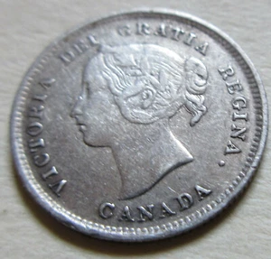 1896 Canada Silver Five Cents Coin. NICE GRADE (UJ29) - Picture 1 of 4