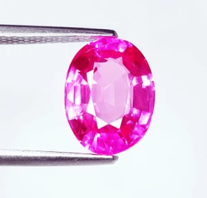 Gemas de corte ovalado transparente rosa zafiro rosa natural suelto de 5,07 quilates con certificación - Imagen 1 de 10