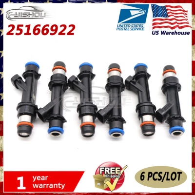 Conjunto de 6 injetores de combustível 25166922 para Isuzu Rodeo Trooper Honda Acura 3.2 3.5 V6 - Imagem 1 de 4