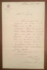 Lettera autografa di Ulrico Hoepli - Picture 1 of 1