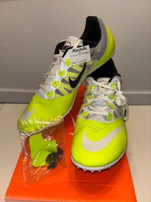 NUEVOS ZAPATOS DE PISTA NIKE ZOOM RIVAL S 7 TALLA 14 PICOS EXTRAÍBLES VOLT/BLANCO 616313-702 Foto 1 de 4