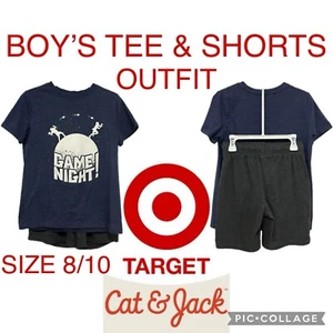 Boys Clothes Cat & Jack Outfit Short Sleeve Tee & Pull On Shorts Size M(8/10) - Picture 1 of 8