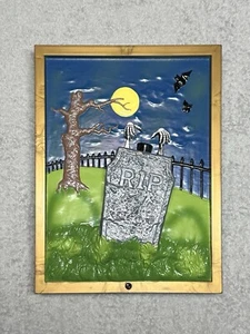 The Paper Magic Group Halloween Decor Blowmold Cemetery (1998) TESTED works VTG - Picture 1 of 17
