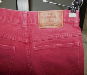 Vintage MODA INT'L International The London Jeans Jeans HI RISE Größe 10 BURGUND - Bild 1 von 8