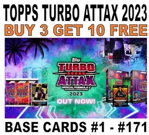 TOPPS TURBO ATTAX 2023 F1 FORMULA 1 - BASE CARDS #1 - #171 BUY 3 GET 10 FREE