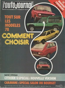 L'AUTO JOURNAL 1977 17 CITROEN GSpecial SALON CARAVANE SALON FRANCFORT GP ITALIE - Imagen 1 de 2