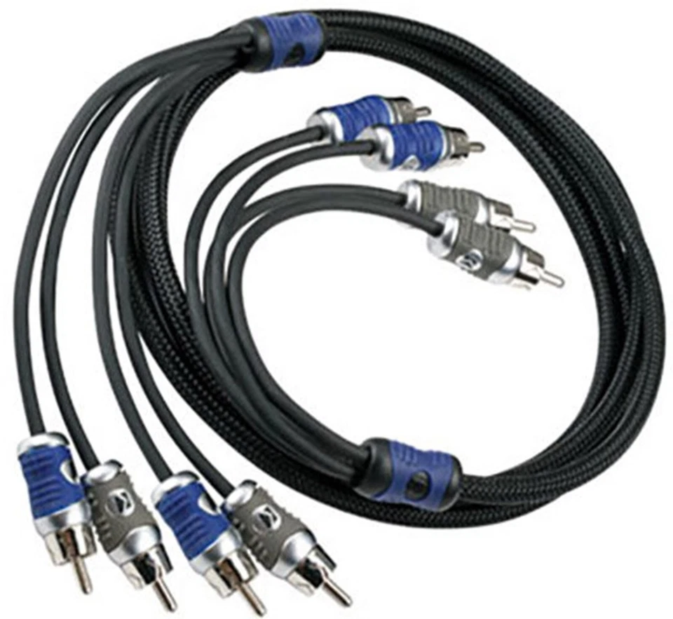 KICKER 46QI44 4-CHANNEL Q-SERIES INTERCONNECT RCA SIGNAL AMPLIFIER CABLE 13FT - Image 1 of 1