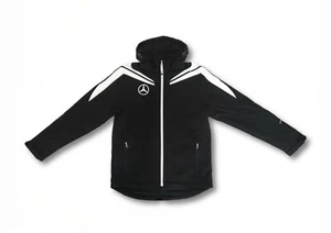 MERCEDES Herren Softshell Jacke Outdoor Jacket abzippbare Kapuze schwarz/weiß S - Bild 1 von 7