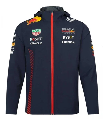 Red Bull Racing F1 Navy Team Rain Jacket 2023 Cover