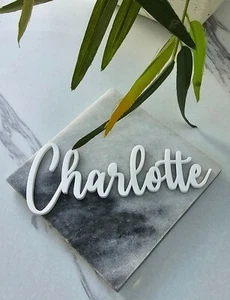 Name Place Settings, Mirrored Name Places, Table Names, Wedding Names - Picture 1 of 4