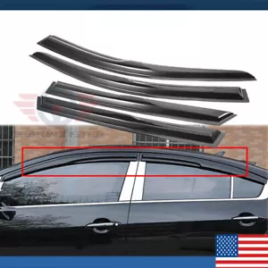 Juego de 4 piezas para visera de ventilación solar ventana negra protectores contra la lluvia aptos para Kia Optima 2016-2019 - Imagen 1 de 12