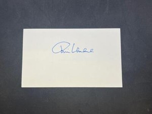 SIGNED IN-PERSON 3X5 INDEX CARD ARNIE UMBACH ATLANTA BRAVES AUTO NO COA